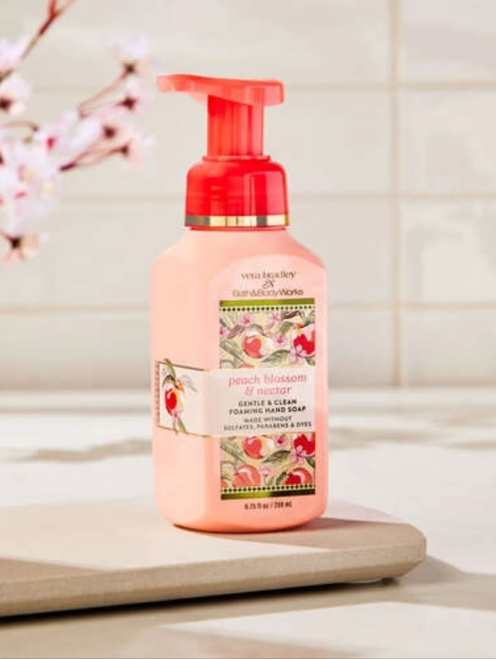 Vera Bradley Peach Blossom & Nectar Foaming Hand Soap Bath & Body Works Collab